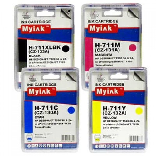 Комплект картриджей для (711) HP Designjet T120/ 520 CZ130-133A MyInk