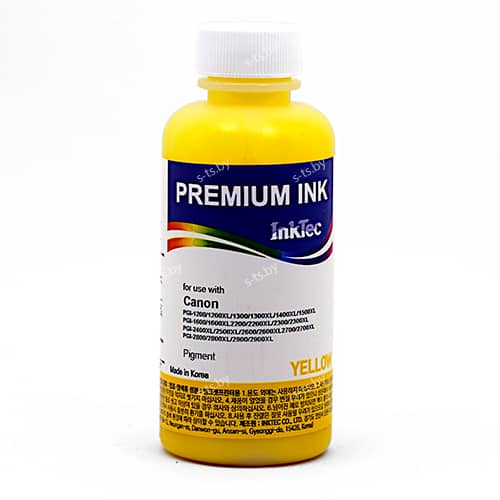 Чернила для CANON PGI-1200/ 2400/ 2500/ 2700/ 2800/ 2900 (100мл,Pigment,yellow) C5000-100MY InkTec