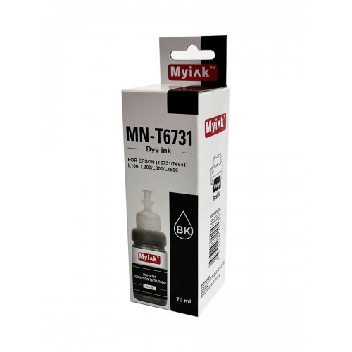 Чернила MyInk  для EPSON (T6731/ T6641) L100/ L1800 (70мл, контейнер, black, Dye) MN- T6731