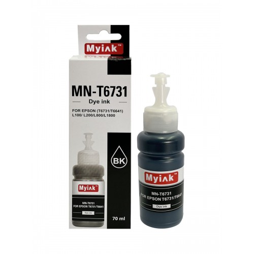 Чернила MyInk  для EPSON (T6731/ T6641) L100/ L1800 (70мл, контейнер, black, Dye) MN- T6731