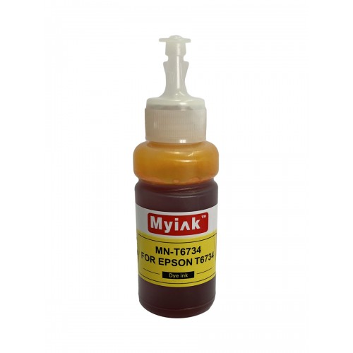 Чернила MyInk  для EPSON (T6734) L100/ L1800 (70мл, контейнер, yellow, Dye) MN-T6734