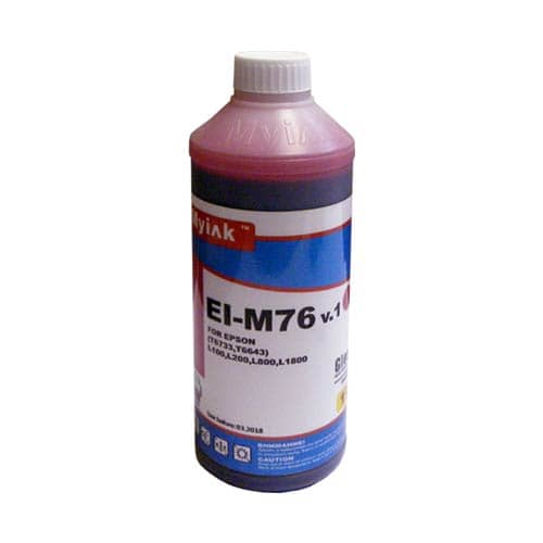 Чернила для EPSON (T6643/T6733) L100/ L200/ L655/ L800/ L1800 (1л, magenta, Dye) EI-M76 Gloria™ MyInk