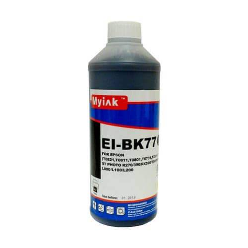 Чернила для EPSON (T0811/ T0821/ T0801) St Photo T10/ T50/ P50/ R200/ R270/ RX590 (1л,black Dye ) EI-BK77 Gloria™ MyInk