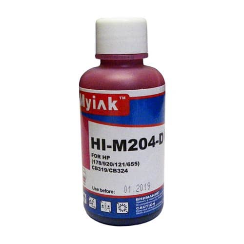 Чернила для HP (178/ 121/ 655/ 901/ 920/ GT51/ GT52/ GT53) CB319/CB324 (100мл,magenta, Dye) HI-M204-D Gloria™ MyInk