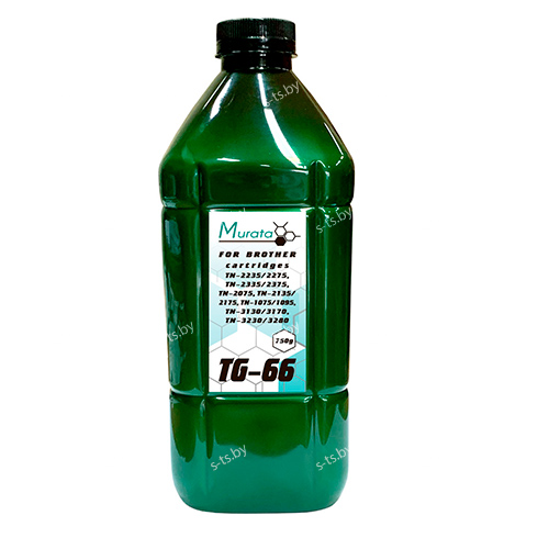 Тонер тип TG-66 для BROTHER  (фл,750,MURATA) Green Line
